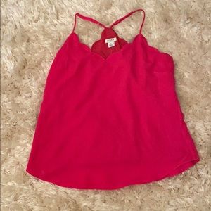 Hot pink scalloped tank